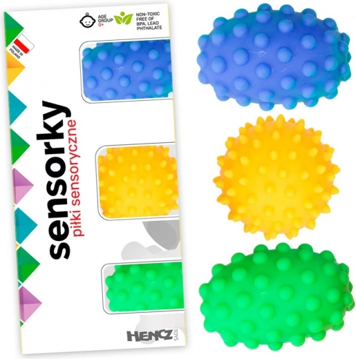 Pelotas sensoriales Sensorky – erizos, 3 uds.