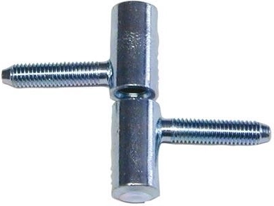 Bisagra de ventana 40 mm con espiga roscada, zincado azul