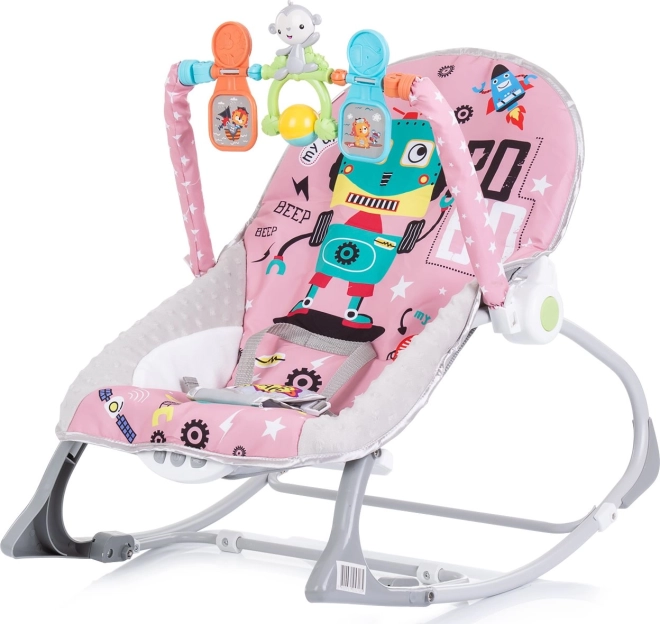 Hamaca vibratoria para bebé 2 en 1 Baby Spa – Rosa