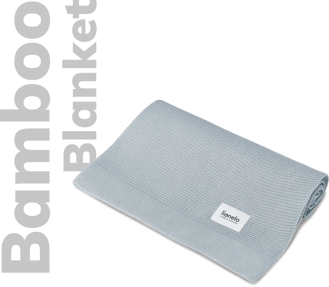 Manta de bambú para bebé LIONELO – Gris