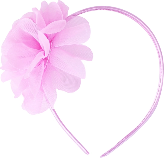 Diadema para niña con flor rosa