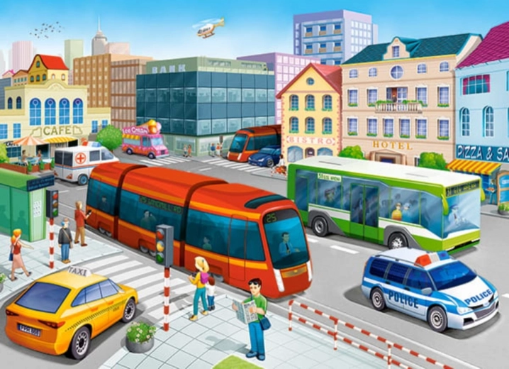Puzzle plaza de la ciudad 100 piezas