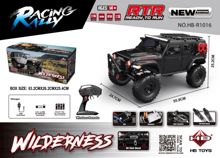 Coche RC WILDERNESS RTR 1:10 negro