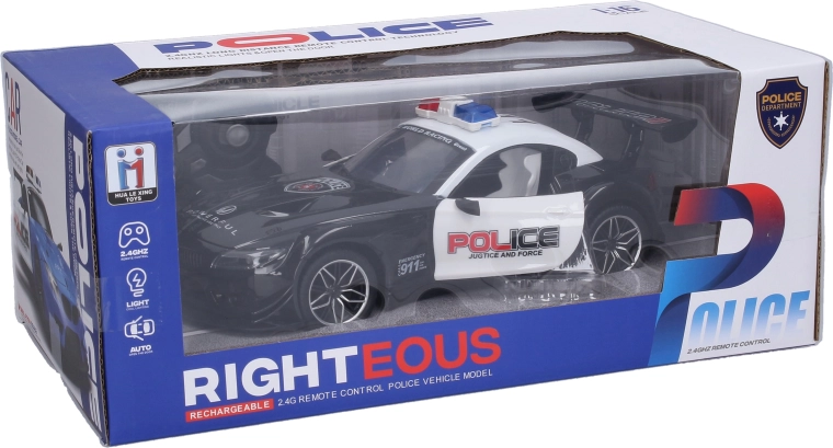 Coche RC de policía por control remoto 26 cm - 1 unidad