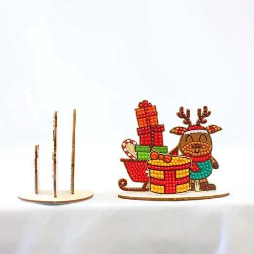 2Kids Toys pintura de diamantes con soporte reno navideño