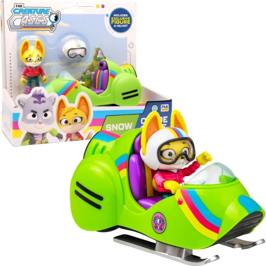 The Creature Cases misterios animales figura Kit Casey y motocicleta de nieve - 1 pieza