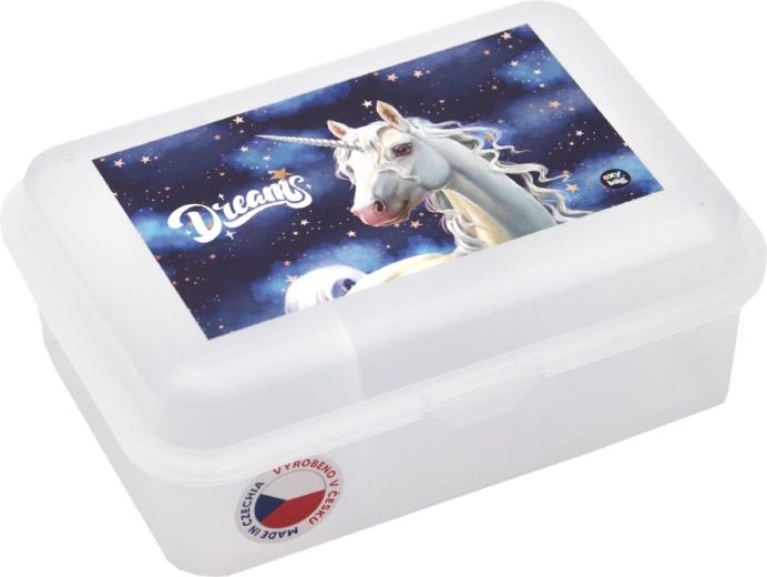 Caja para la merienda con compartimento unicorn