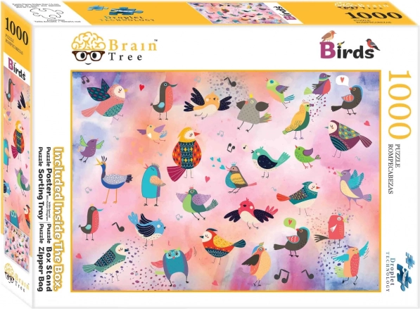 Rompecabezas Brain Tree pájaros de cuento de hadas 1000 piezas