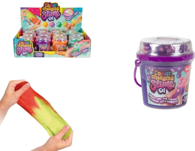 Set de slime que cambia de color en cubo (4 colores)