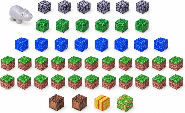 Motivos pixelados para construir paisajes