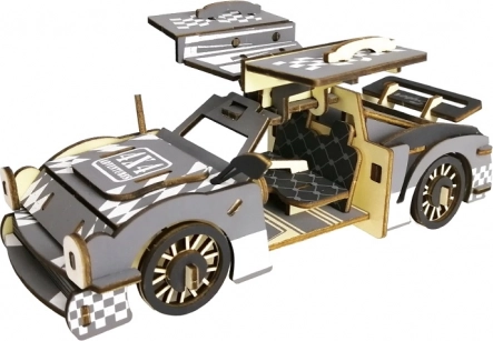 Puzzle 3D de madera coche deportivo Woodcraft
