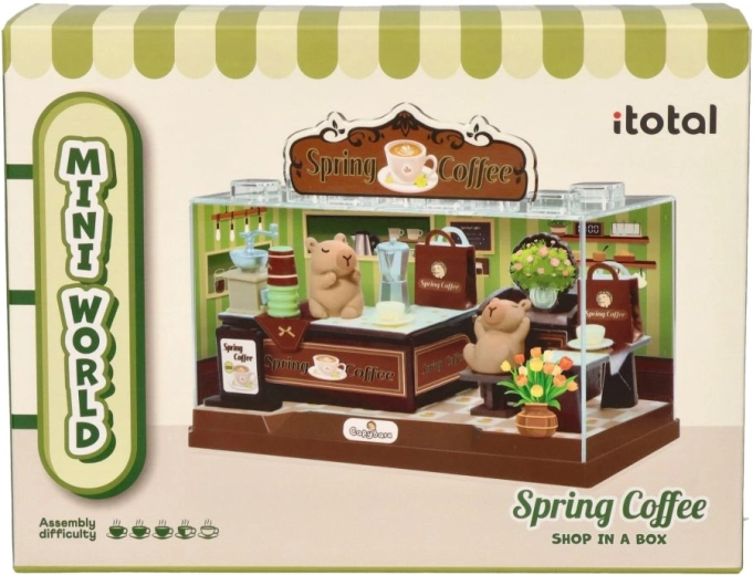 I-Total mini diorama cafetería de primavera DIY