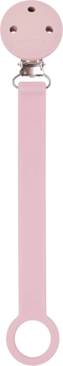 Nattou clip de silicona para chupete rosa
