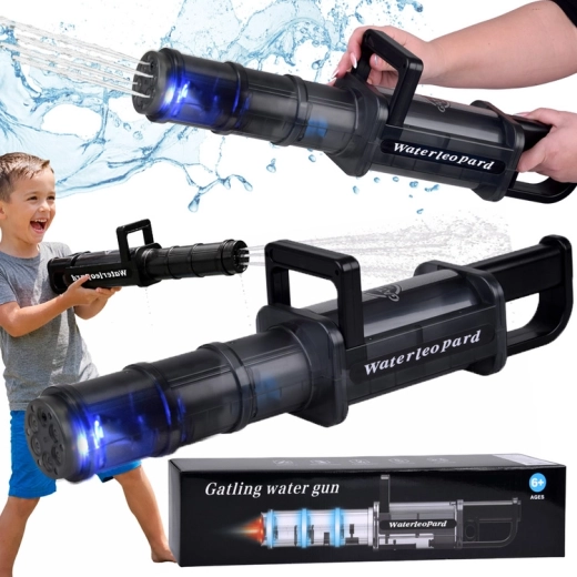 Bláster de agua eléctrico con iluminación LED, recarga automática