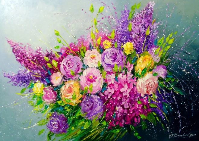 Puzle Ramo de rosas 1000 piezas