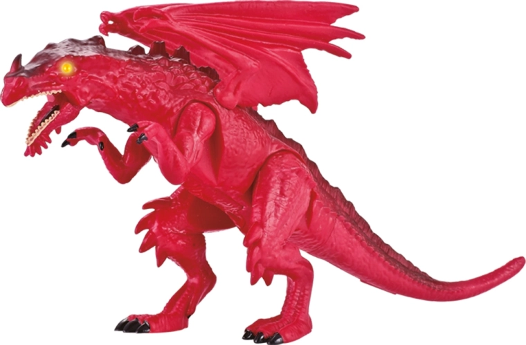 Dinosaurio dragón rojo con luz y sonido 24 cm