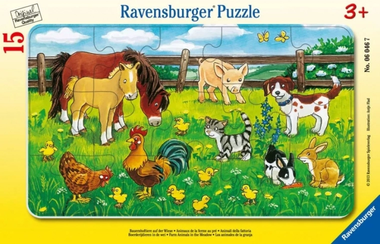 Puzzle con animales domésticos 15 piezas