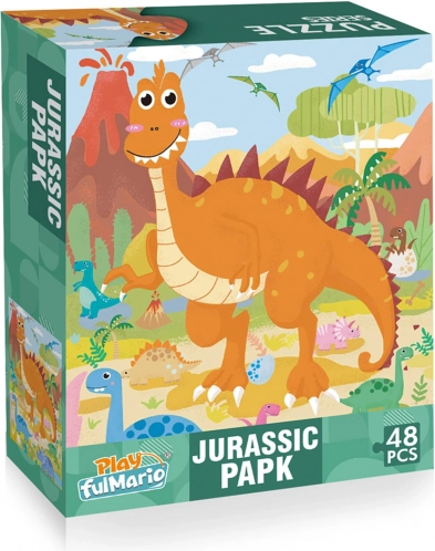 Puzle con dinosaurios de 48 piezas 60 × 44 cm