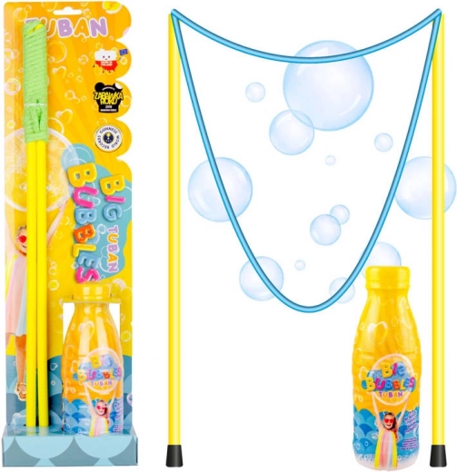 TUBAN set para burbujas gigantes con cuerda de 45 cm y solución de 400 ml