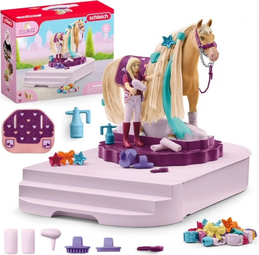 Estación giratoria para el cuidado de caballos Schleich Horse Club Sofia's Beauties