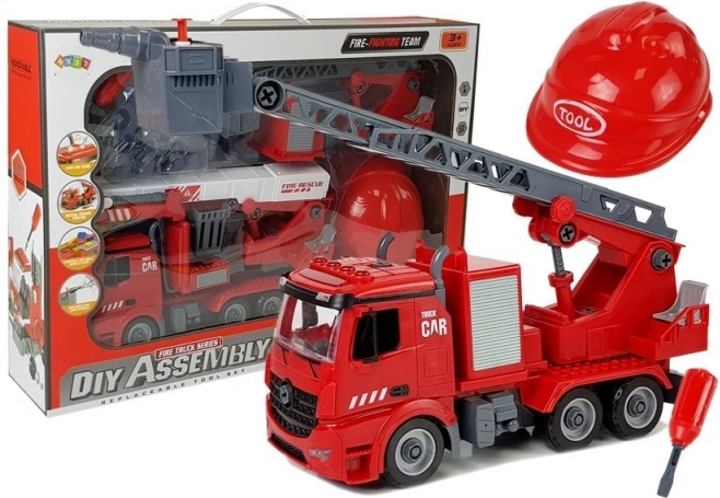 Set DIY Camión de Bomberos 2 en 1 con Elevadores Intercambiables