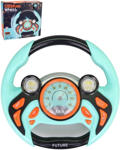 Divertido volante infantil con luz y sonido 22 cm - 1 pieza