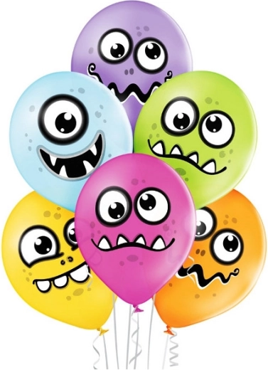 Globo de látex Belbal 12" monstruos divertidos - 1 unidad