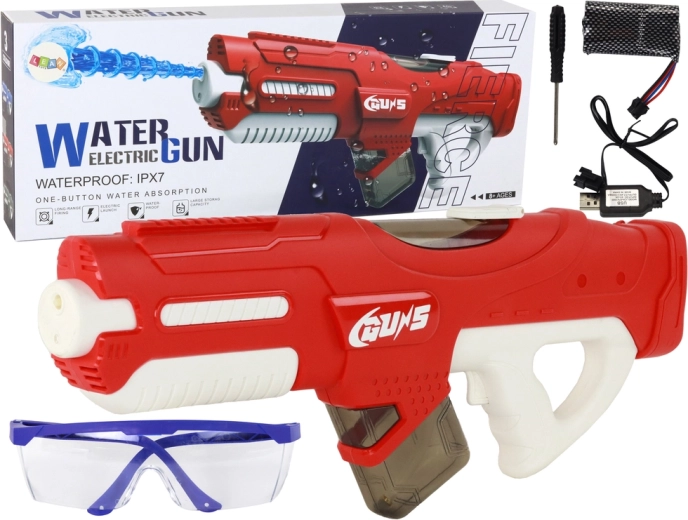 Gran pistola de agua eléctrica de 750 ml con gafas protectoras
