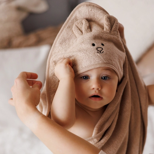 Capucha para calor y comodidad después del baño
