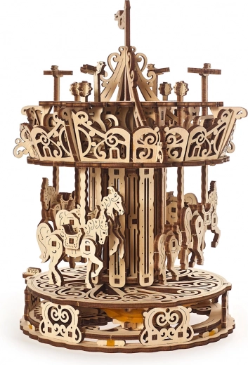 Carrusel mecánico de madera UGEARS 3D puzzle