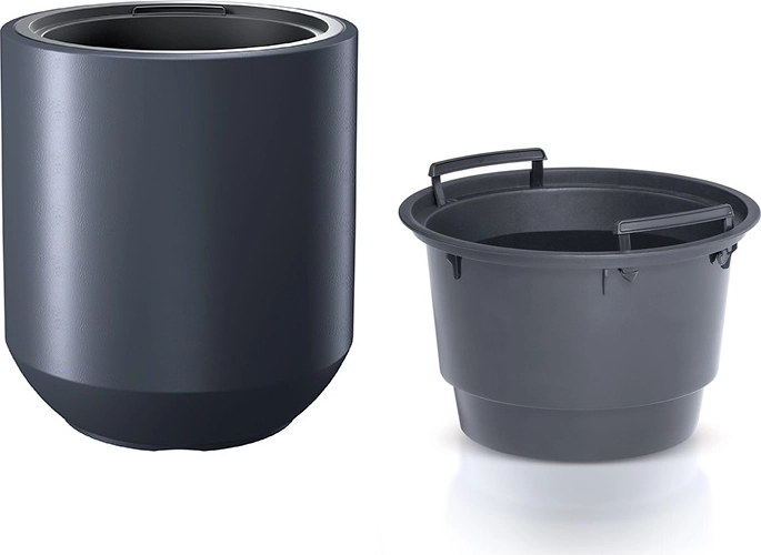 Maceta con inserto HEOS, antracita, diámetro 39 cm