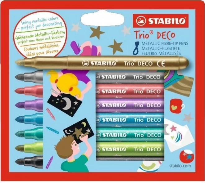STABILO Trio Deco set de 8 rotuladores metálicos