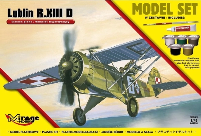 Kit de maqueta de plástico LUBLIN R.XIII D 1:48, avión de escolta polaco