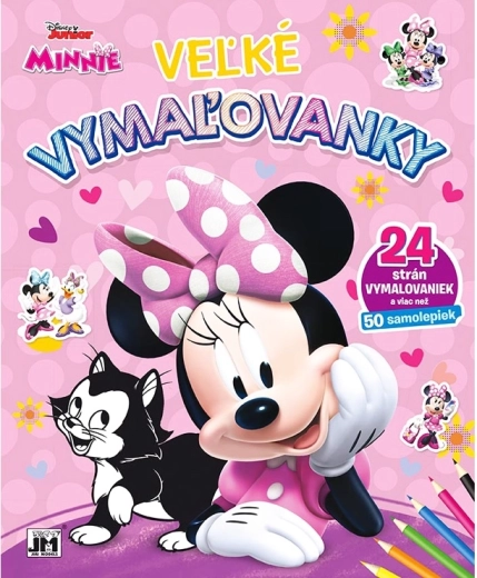Grandes láminas para colorear y pegatinas Minnie