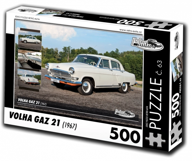 Puzzle Retro Coches Volha GAZ 21 (500 piezas)