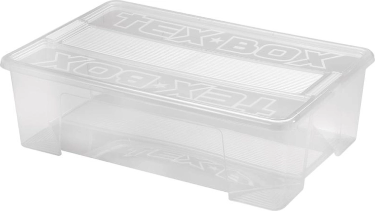 Caja de almacenamiento de plástico con tapa HEIDRUN 28 l
