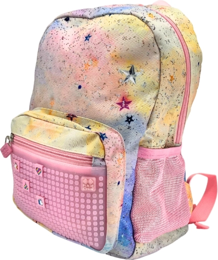 Pixie Crew mochila pequeña rosa con píxeles Glitternox