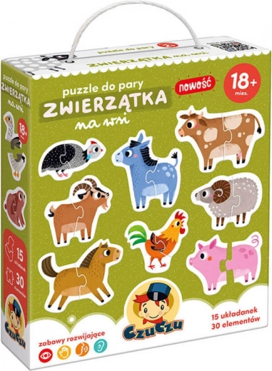 CzuCzu rompecabezas en parejas – animales de la granja (18+ meses)