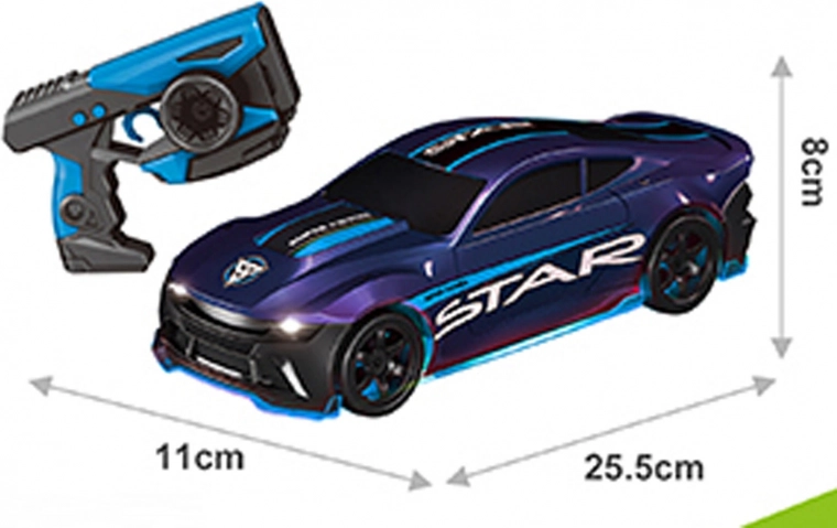 Coche RC STAR azul con ruedas de drift intercambiables