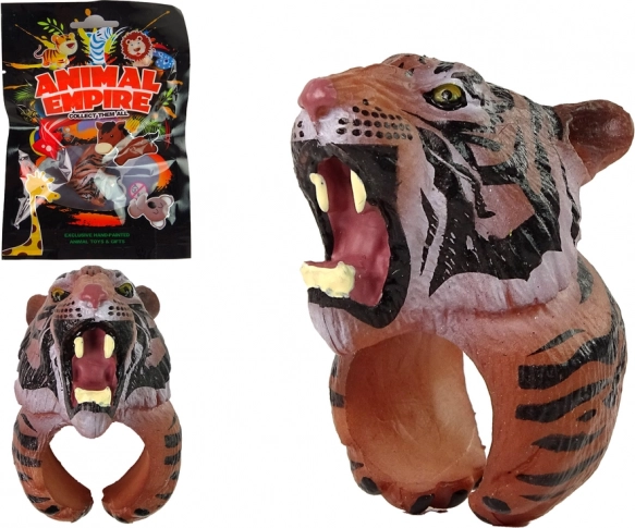 Anillo infantil con cabeza de tigre de Bengala