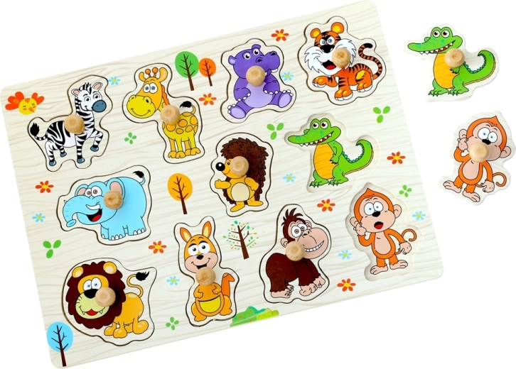 Puzzle de madera Safari de 11 piezas