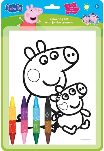 Set de colorear con ceras de doble punta Peppa Pig