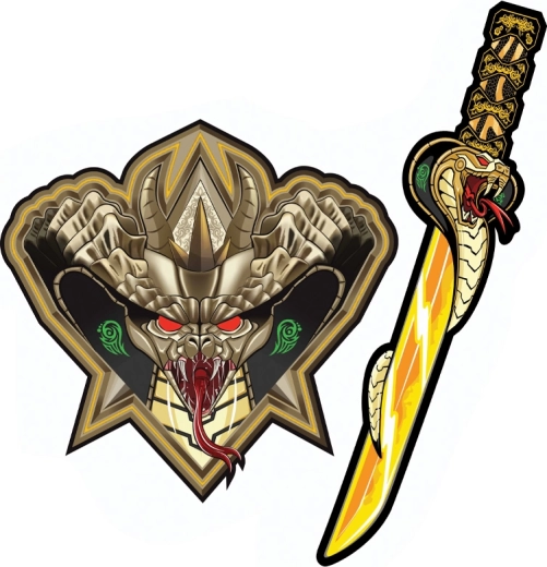 Espada y escudo de espuma samurái Cobra