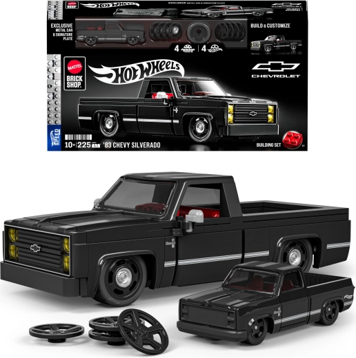 Mattel Brick Shop Hot Wheels Speed Series ’83 Chevy Silverado – kit de construcción de 225 piezas