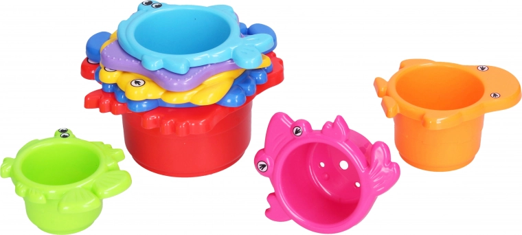 Vasitos apilables con forma de animales marinos
