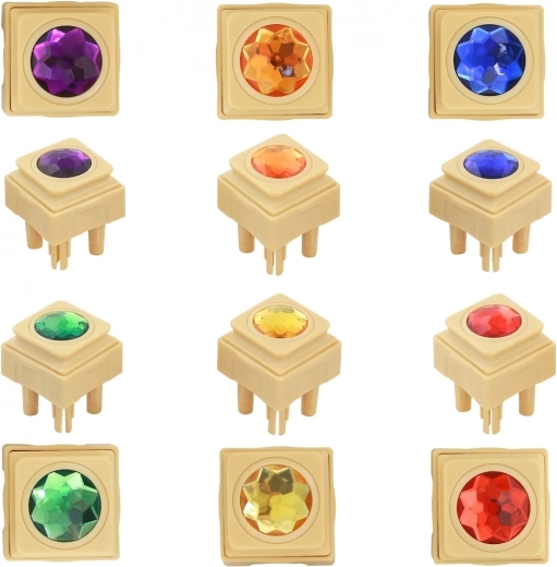 Masterkidz bloques diamantados acrílicos de colores para tablero STEM, 72 piezas