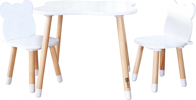 Mesa y silla infantil de madera Oso FreeON