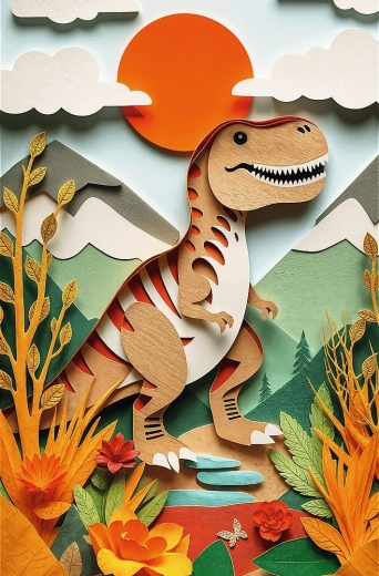 Puzzle Paper Art: Dinosaurio 160 piezas