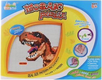 Mosaico de tiranosaurio para niños