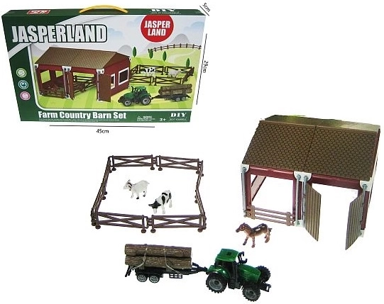 Granja con tractor y animales (51 piezas)